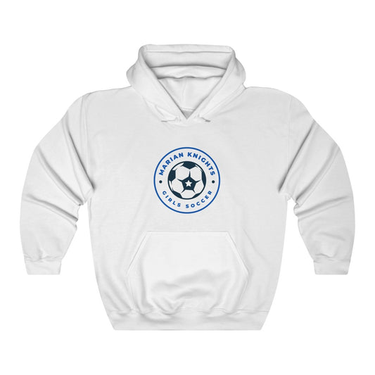 White, Sport Grey, or Ash Marian Girls Soccer Unisex Heavy Blend™ Hooded Sweatshirt