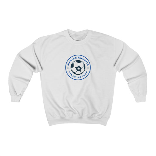 White Marian Girls Soccer Unisex Heavy Blend™ Crewneck Sweatshirt